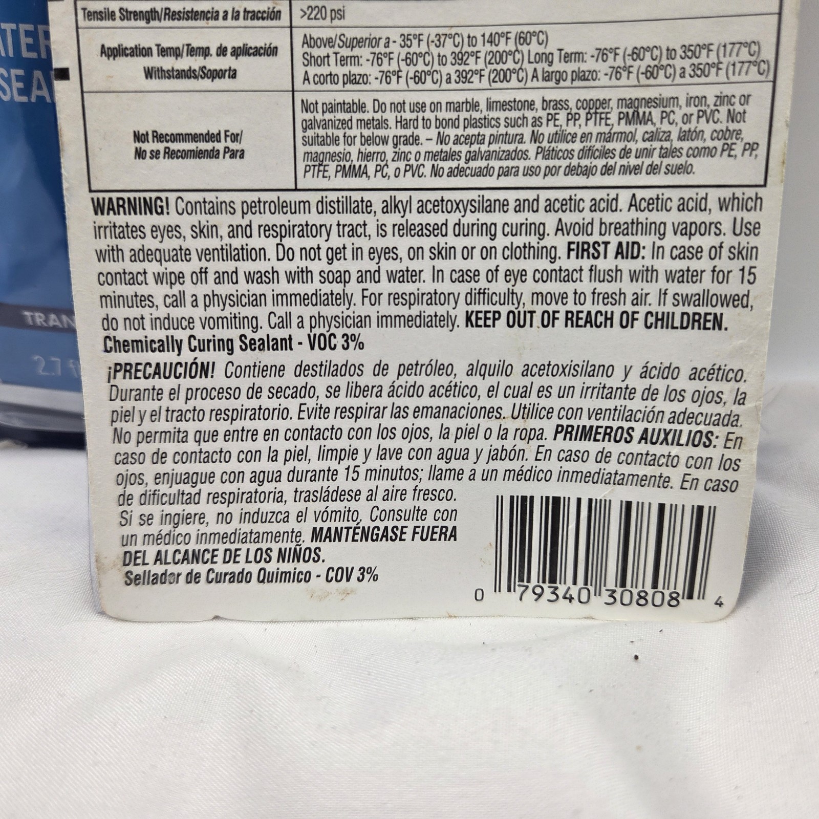 Loctite Clear Silicone Waterproof Sealant Lot of 4 2.7 oz Transparent