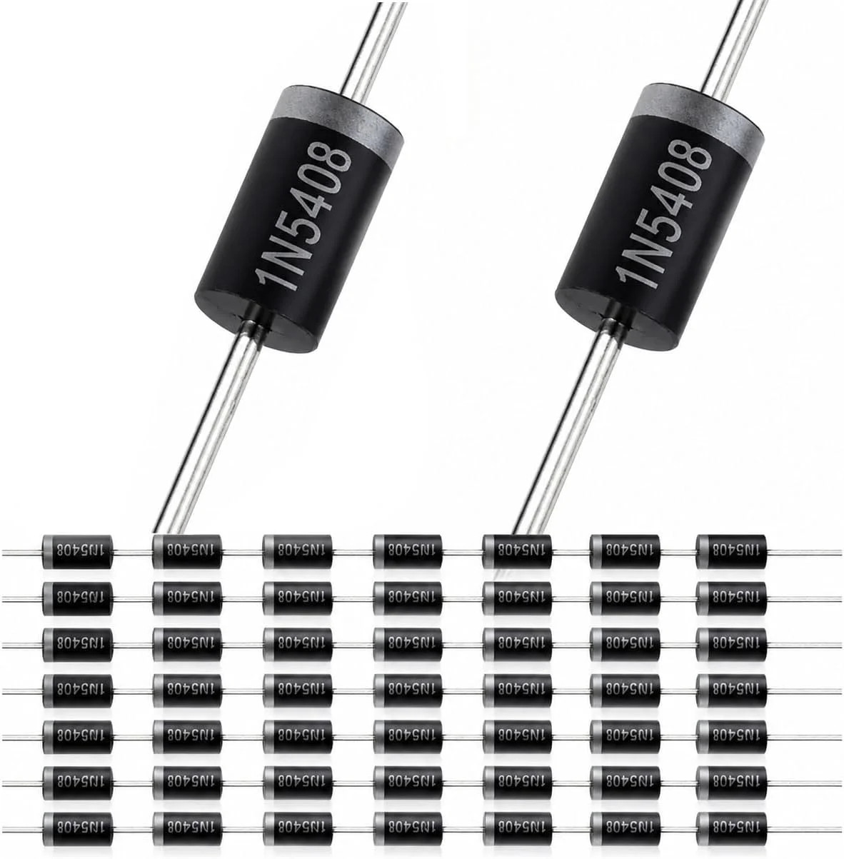 50pcs 1N5408 Rectifier Diode 3A 1000V DO-201AD (DO-27) 5408 IN5408 Axial 3 Amp