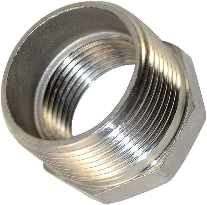 High Pressure 1-1/4″ Male to 1″ Female NPT Stainless Steel Adapter Fitting
