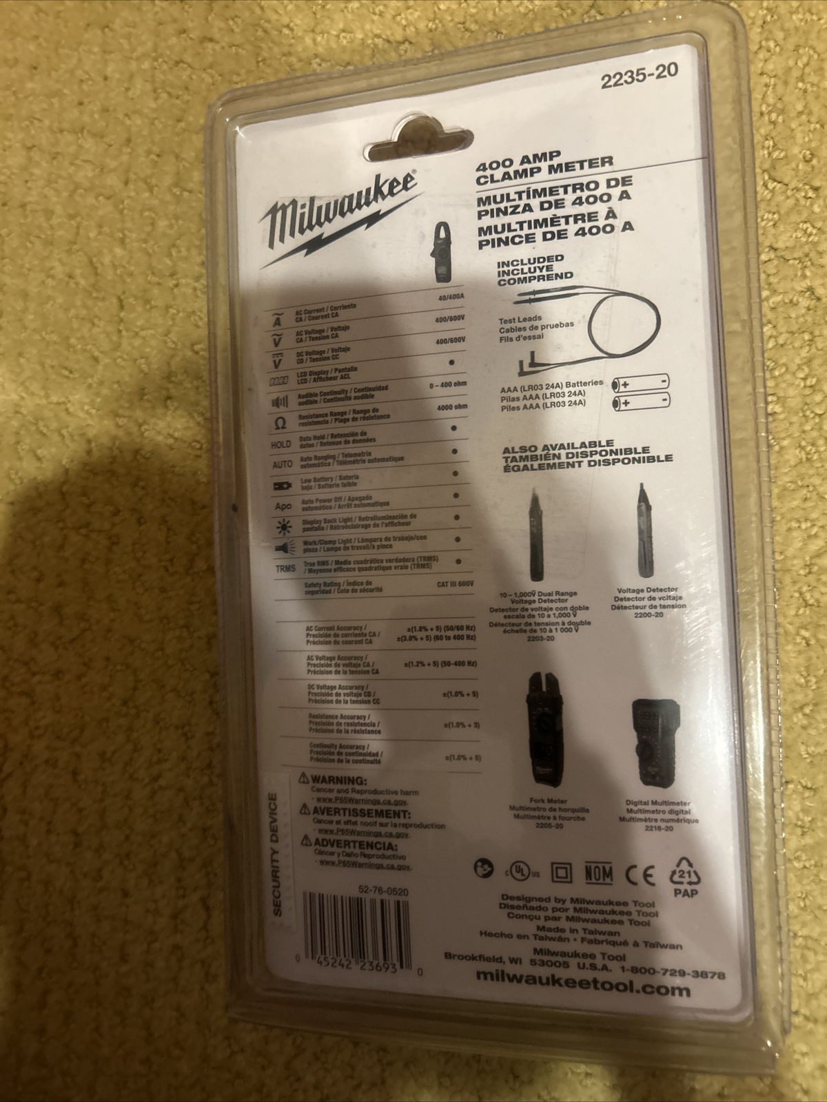 Milwaukee 223520 400 Amp Clamp Meter