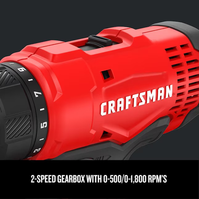 New Craftsman Drill Driver Kit : CMCD710C2 20V MAX Li-Ion 1/2″