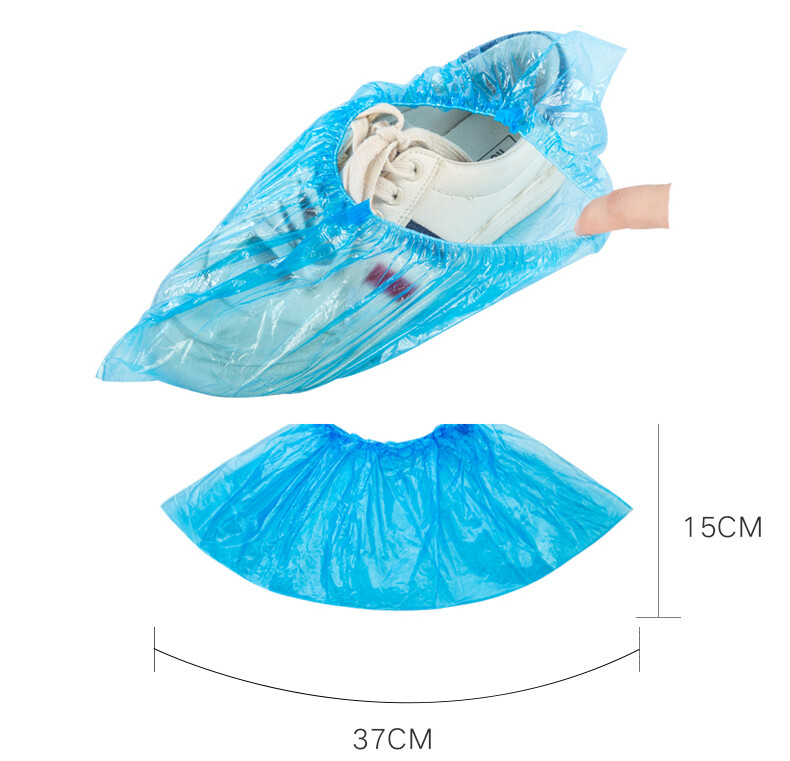 Disposable plastic shoe covers – 100pcs Medical Lab Supplies Dust Proof 5.9X14.5