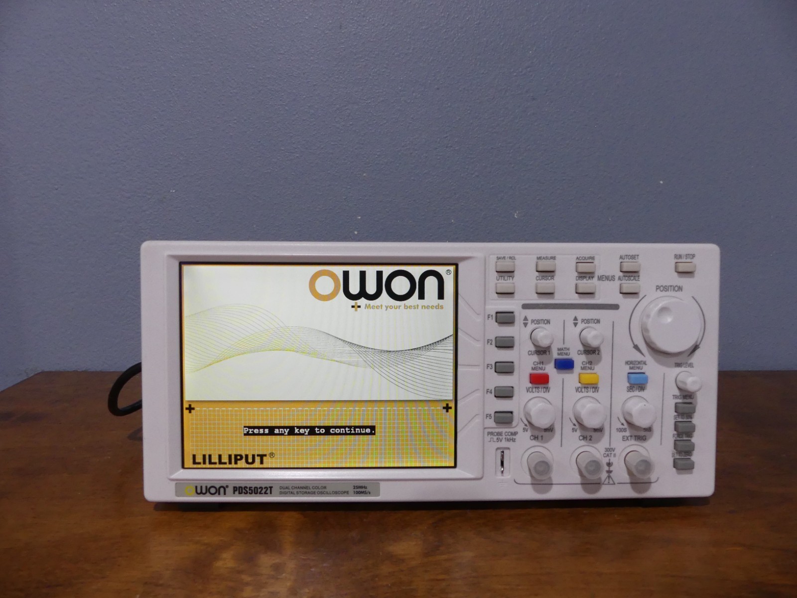 OWON PDS5022T Model 2 Channel 25MHz Digital Oscilloscope Color LCD Screen