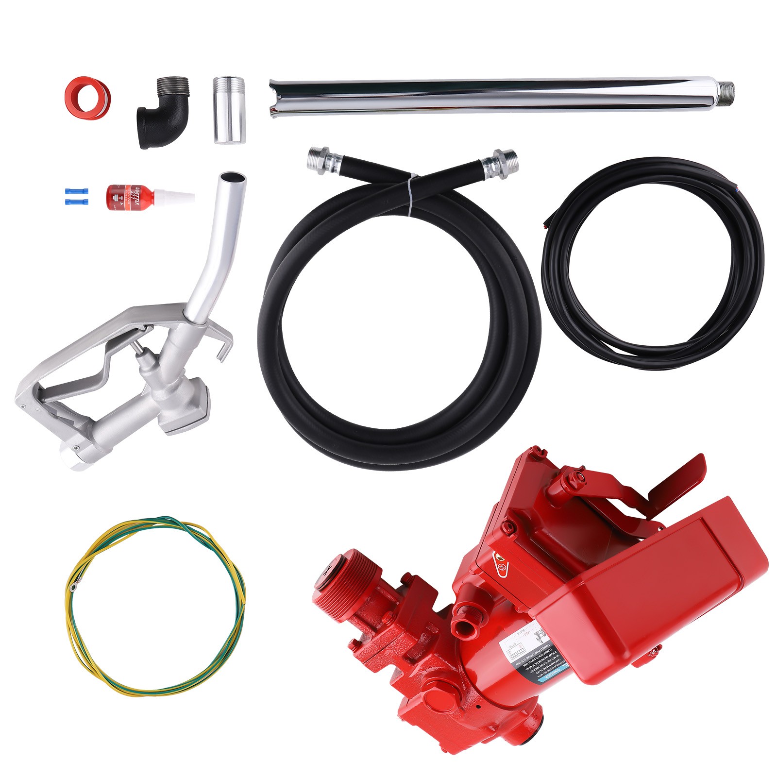 15GPM New Fuel Transfer Pump 12V DC Gasoline with Nozzle Diesel Kerosene Gas