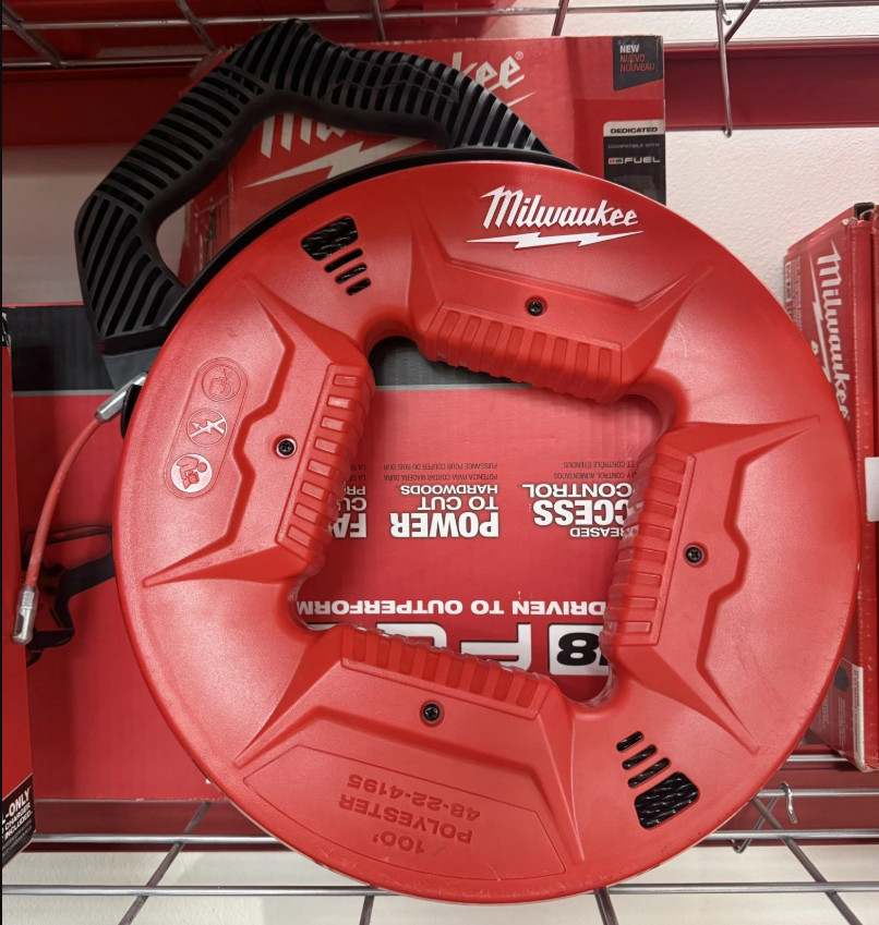 Milwaukee 48-22-4195 100′ Polyester Fish Tape W/ Flexible Metal Leader