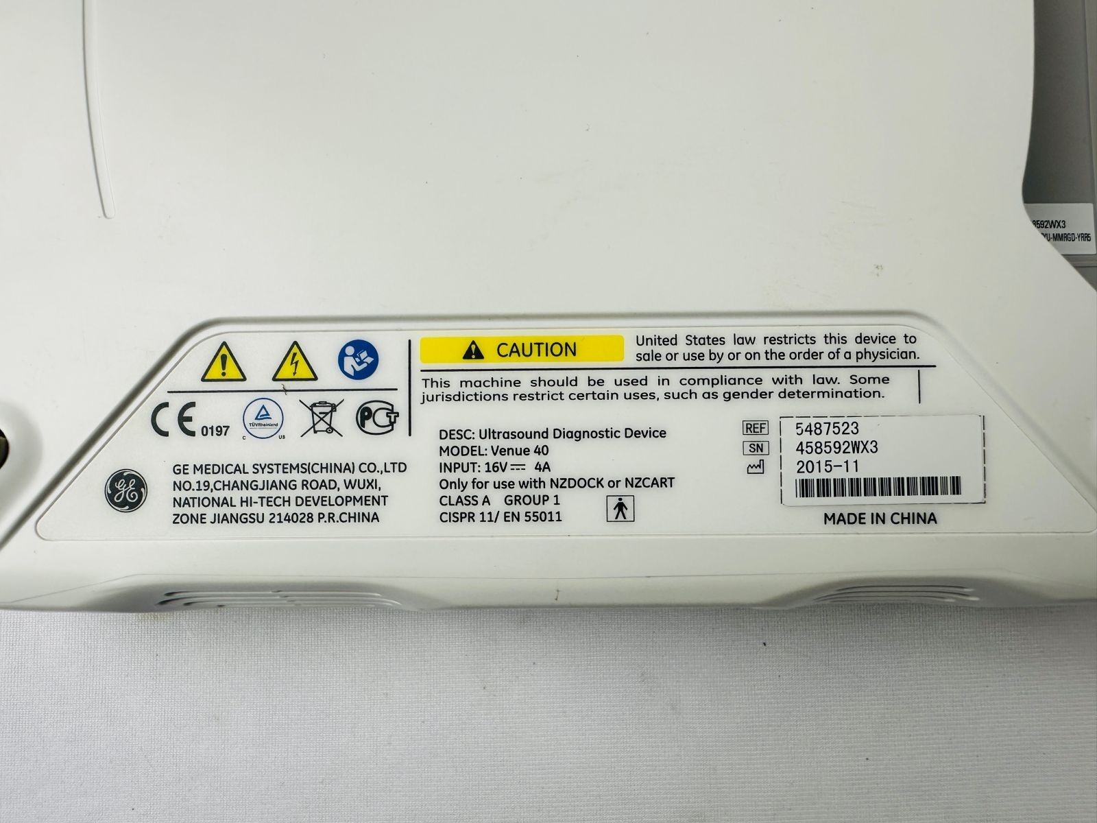 General Electric Venue 40 5487523 Multi-Purpose Ultrasound