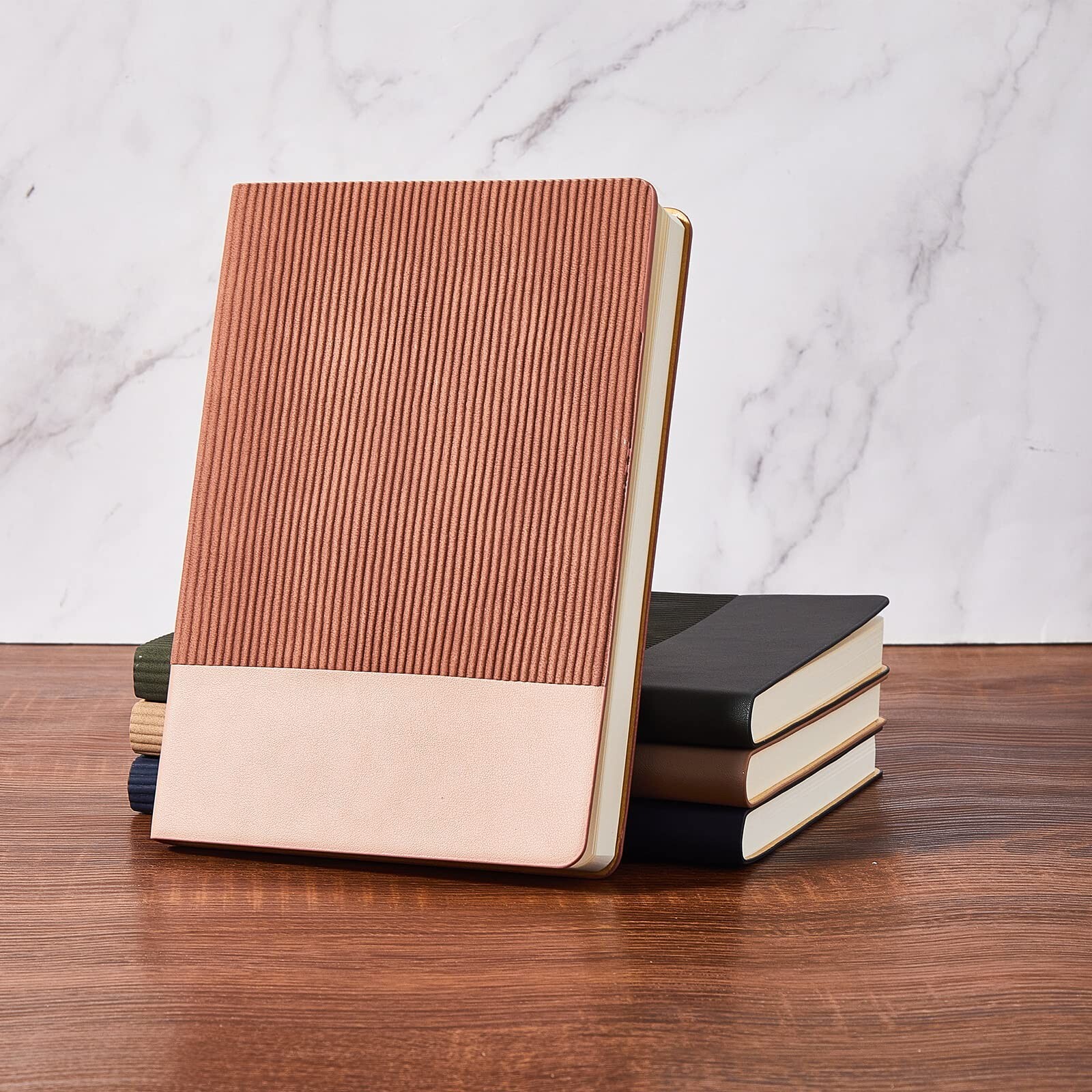 Lined Notebook Journal Notebooks for Work Hardcover Journaling 5.79″x8.27″ A5…
