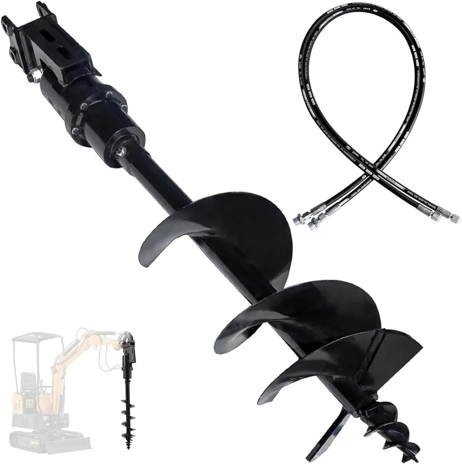 300mm Diameter Auger Drill Fits 0.8-2 Ton Mini Excavator Small Digger Attachment