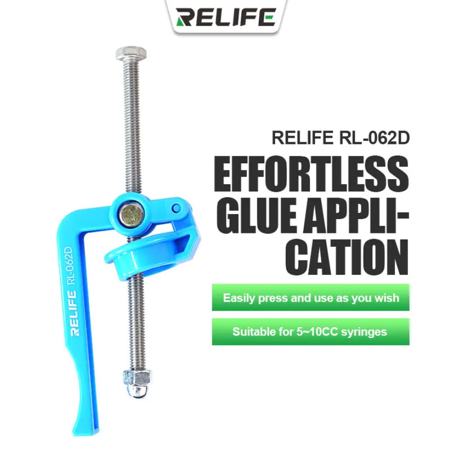 RELIFE 10CC Dispenser Gun Solder Paste UV Mask Oil Flux Rosin Plunger Syringe