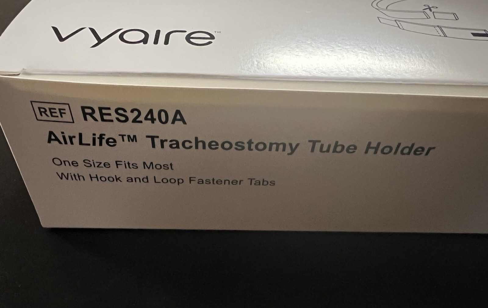 Vyaire RES240A AirLife Tracheostomy Tube Holders, Individually Wrapped Box Of 10