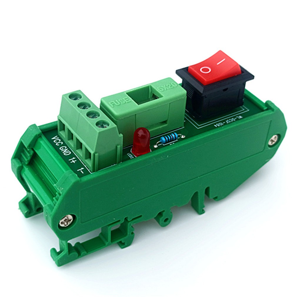 DIN Rail Mount 1 Position Switch DC Power Distribution Strip Module
