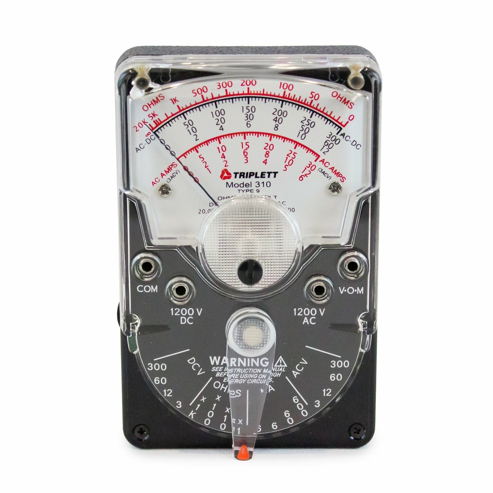 Triplett 3018 Model 310 Hand Sized Analog VOM Multimeter – AC/DC Voltage Type 9