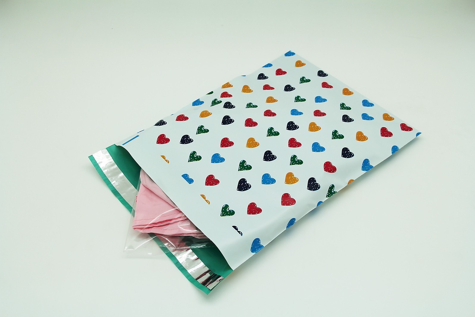 1000 10×13 Colorful Hearts Designer Poly Mailers Envelopes Boutique Custom Bags