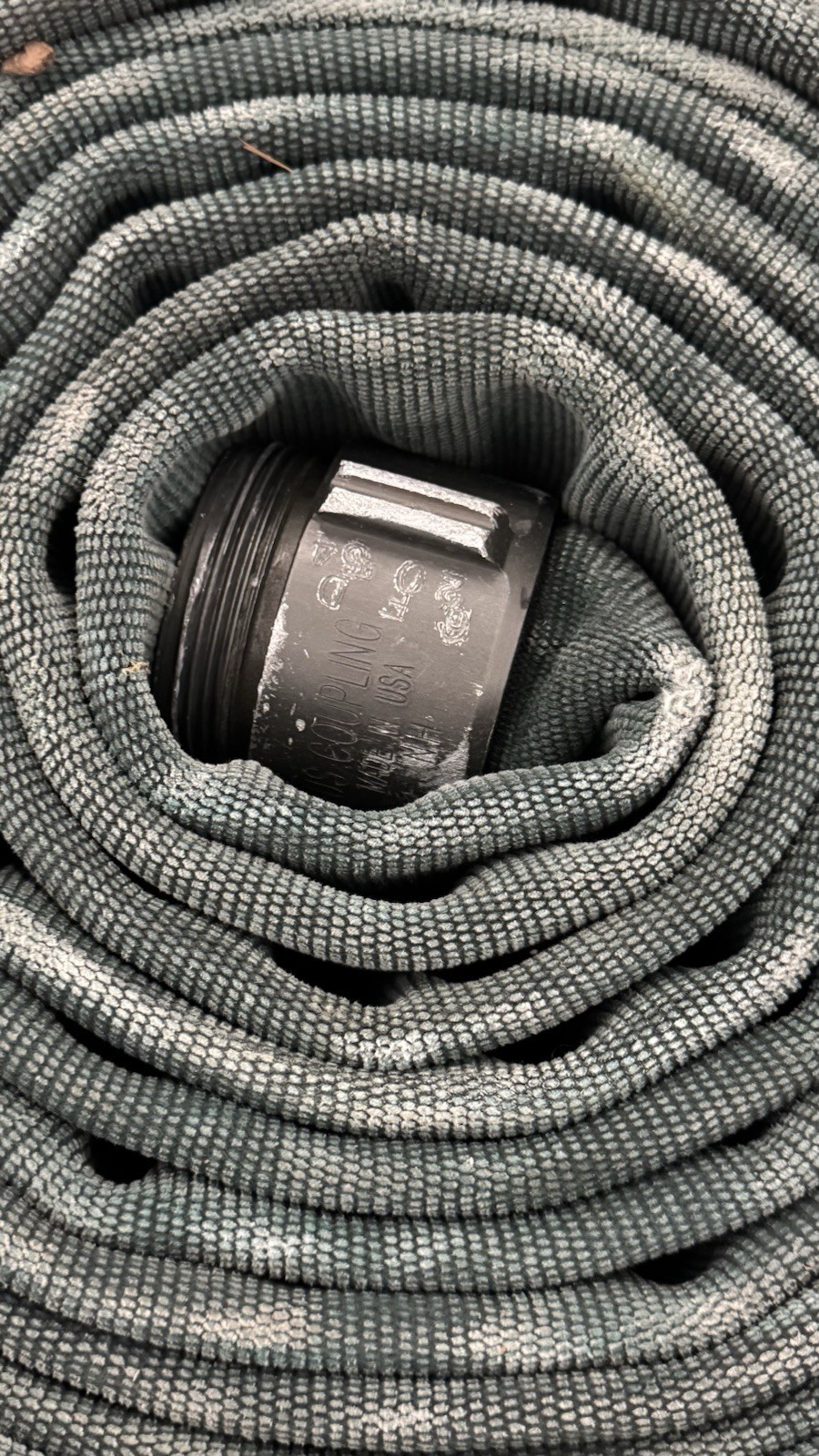 Genuine 50FT 2 1/2 Inch Fire Department Surplus Hose W/ Action NH/NST Couplings