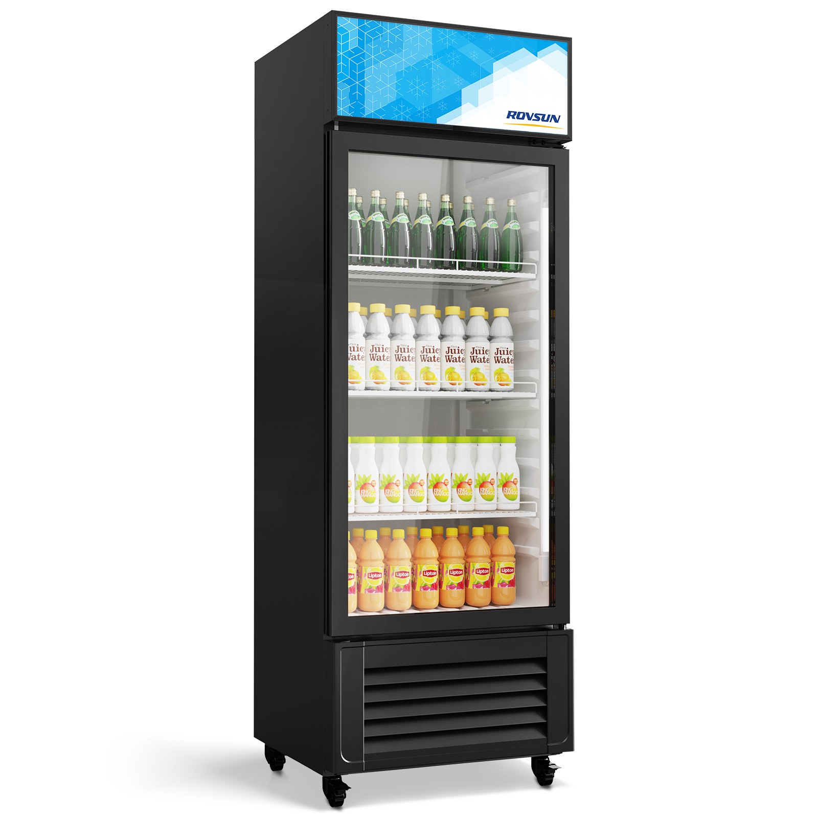10 Cu.Ft. Commercial One Glass Door Display Upright Beverage Refrigerator Cooler