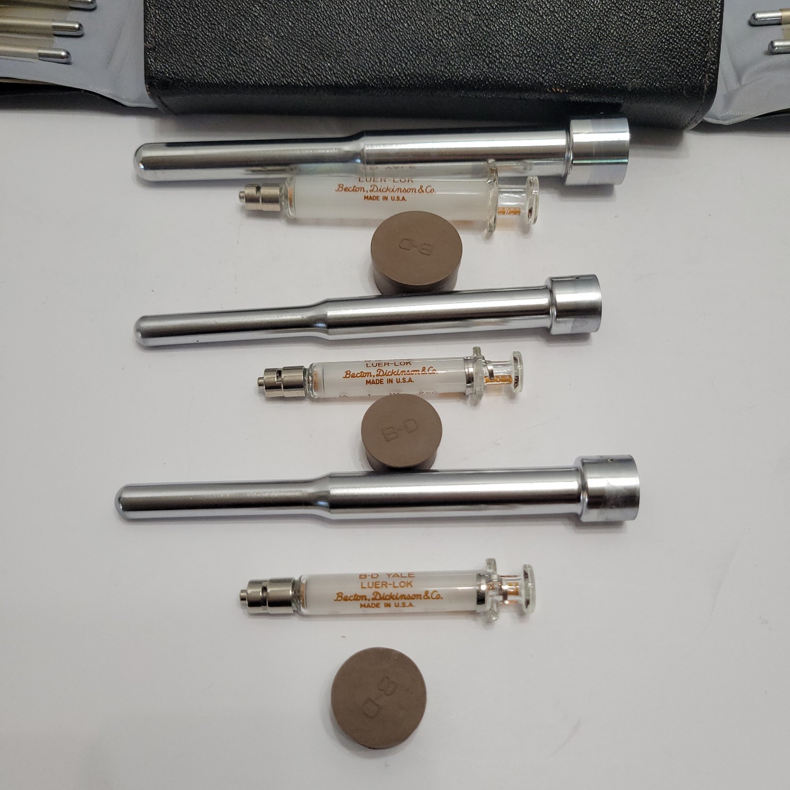 Vintage 1950’s Becton Dickinson Needle Steritubes In Original Case Rare HTF