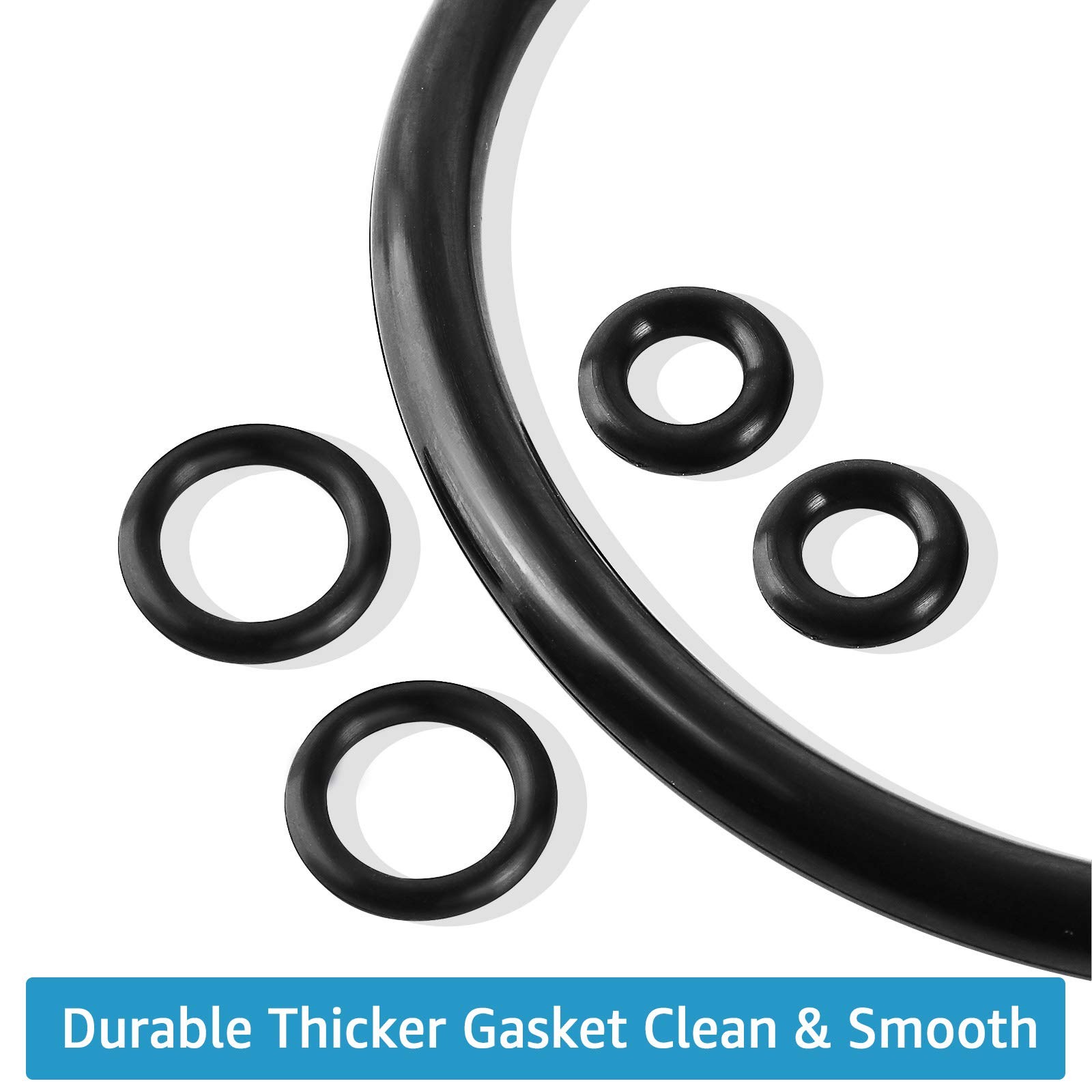 Dbgogo Homebrew Gasket Set, 28 PCS 28pcs O-Rings + Removal Tool, Black