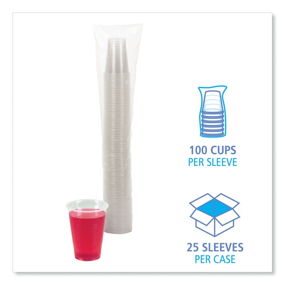 Boardwalk TRANSCUP9CT 9 oz. Polypropylene Cold Cups – Translucent (2500/CT) New