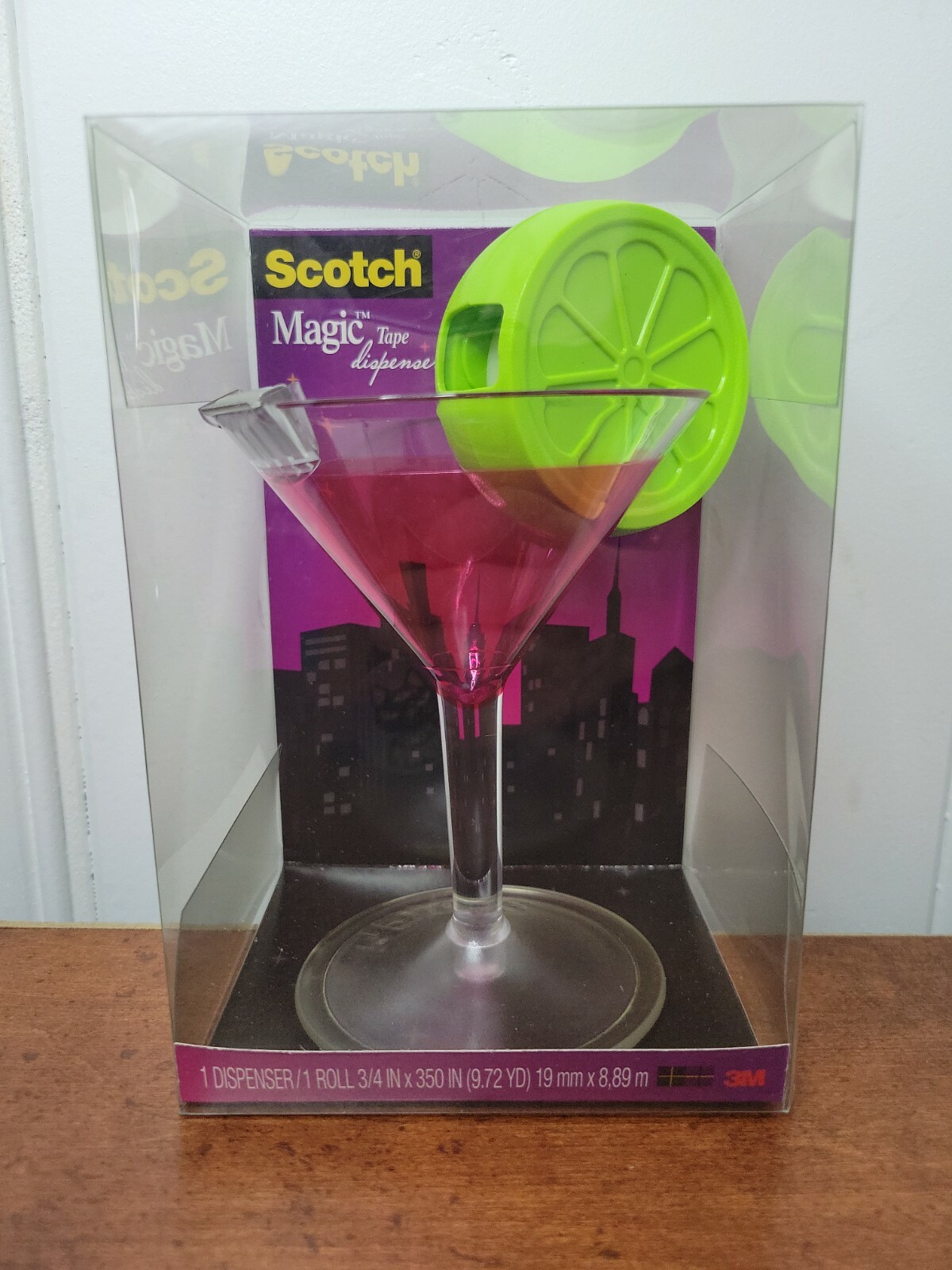 Scotch Magic Tape Dispenser Cocktail Glass, Glass Is A Pen Holder Martini Cosmo