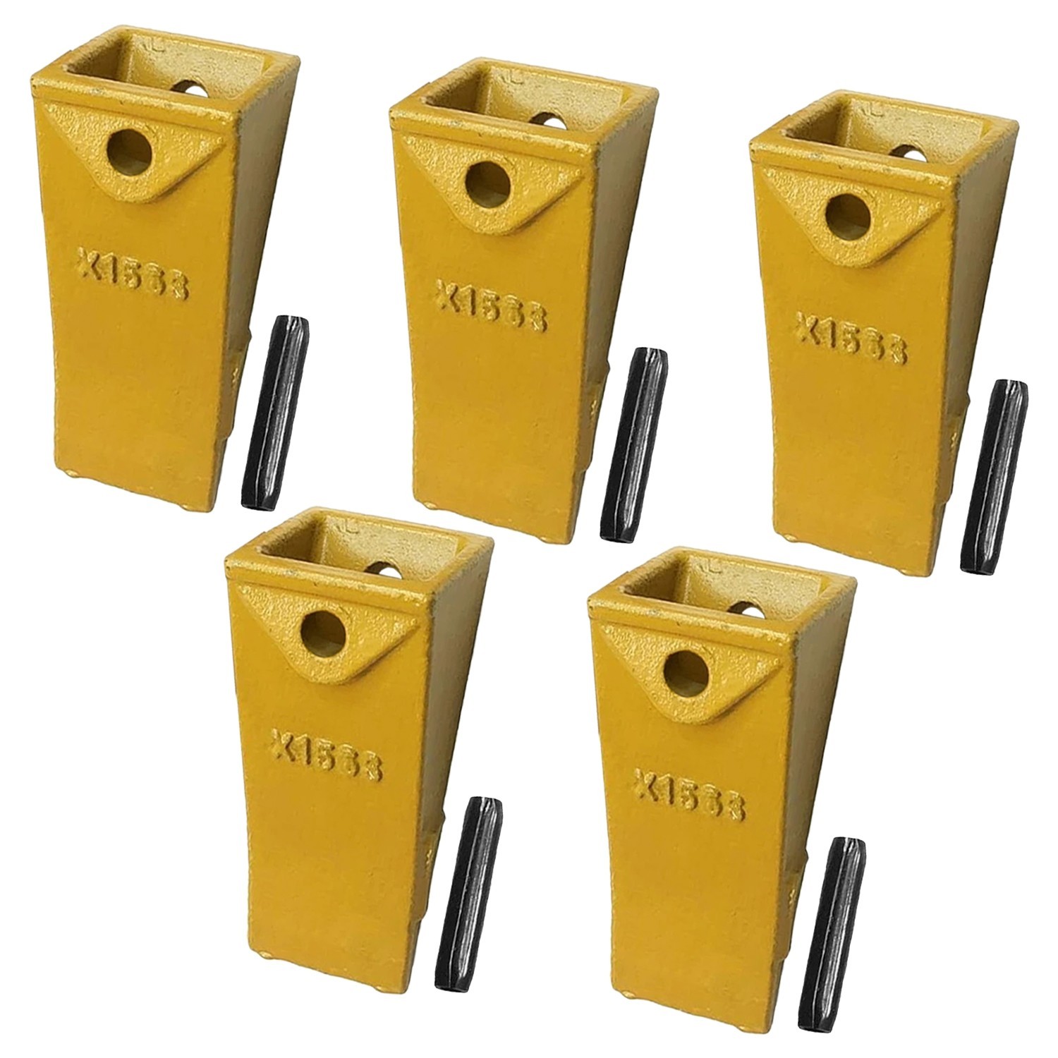 (5) X156S Bucket Teeth + P156 Pins for /Steer /Mini Excavator /Backhoe Bucket