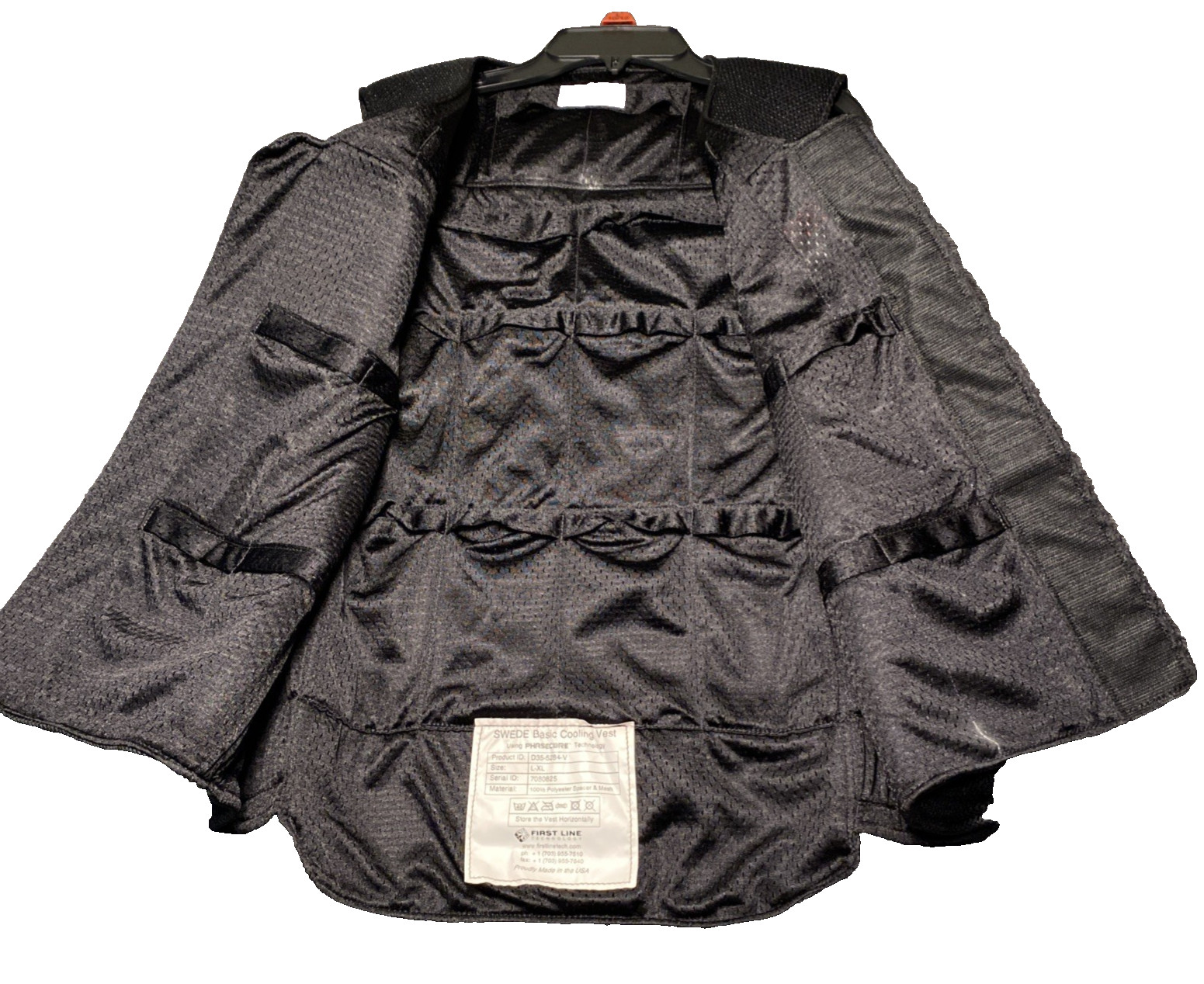 First Line Technology Phase Change Cooling Vest 2XL-3XLD35‑5282‑V • No Inserts •