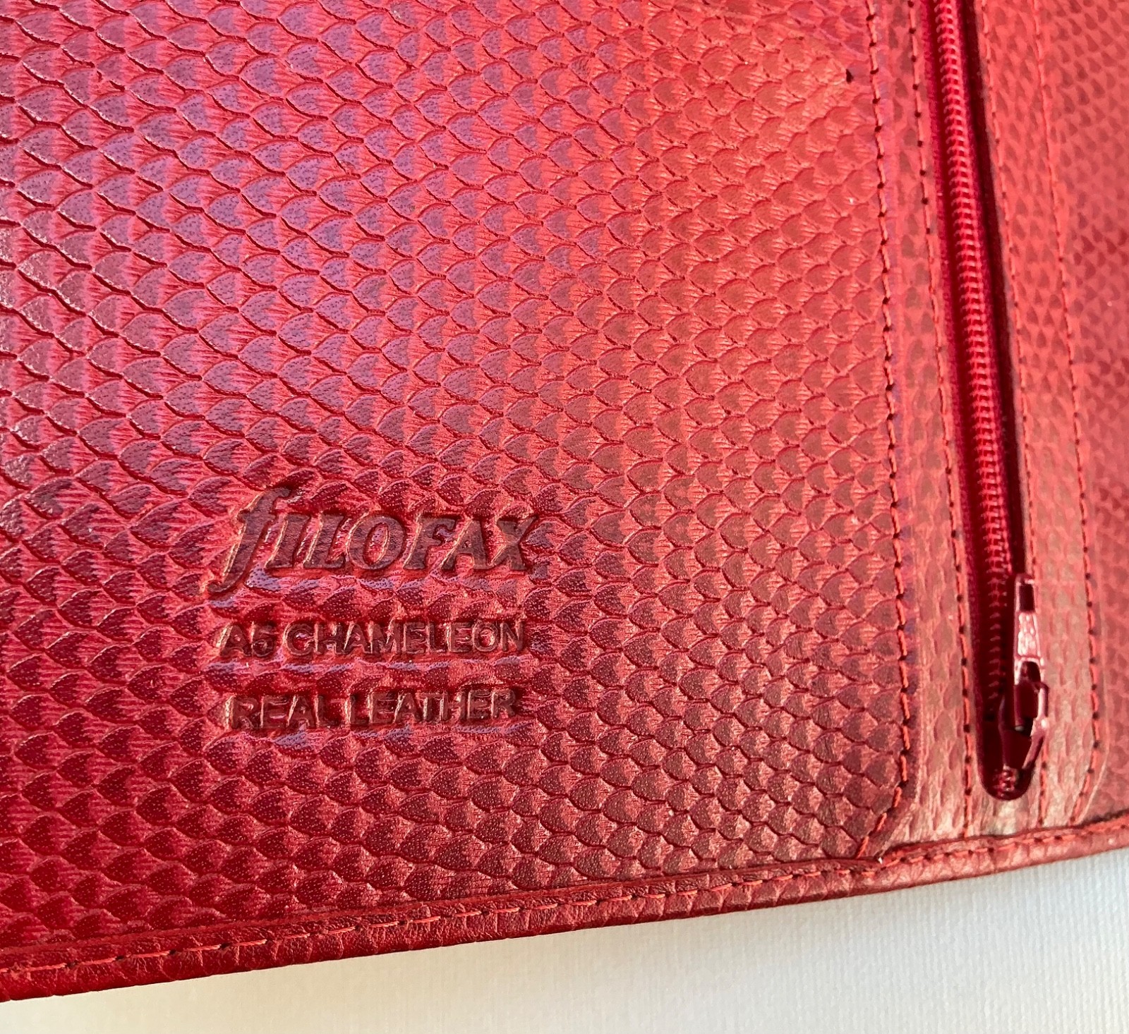 Filofax Chameleon A5 Organizer | Beautiful Red Leather w/Box