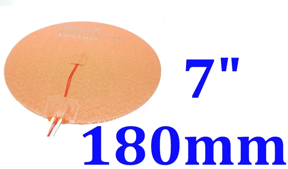 3D Printer HeatBed Factory Direct Sale Pad 7″ 180mm Diameter w/PSA w/ Thermister