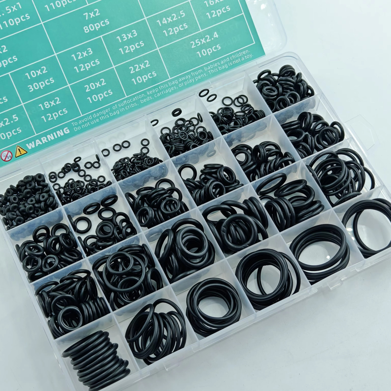 1020 Pcs O Ring Kit 20 Size Nitrile Rubber Oring Assortment Set for Car Auto Veh