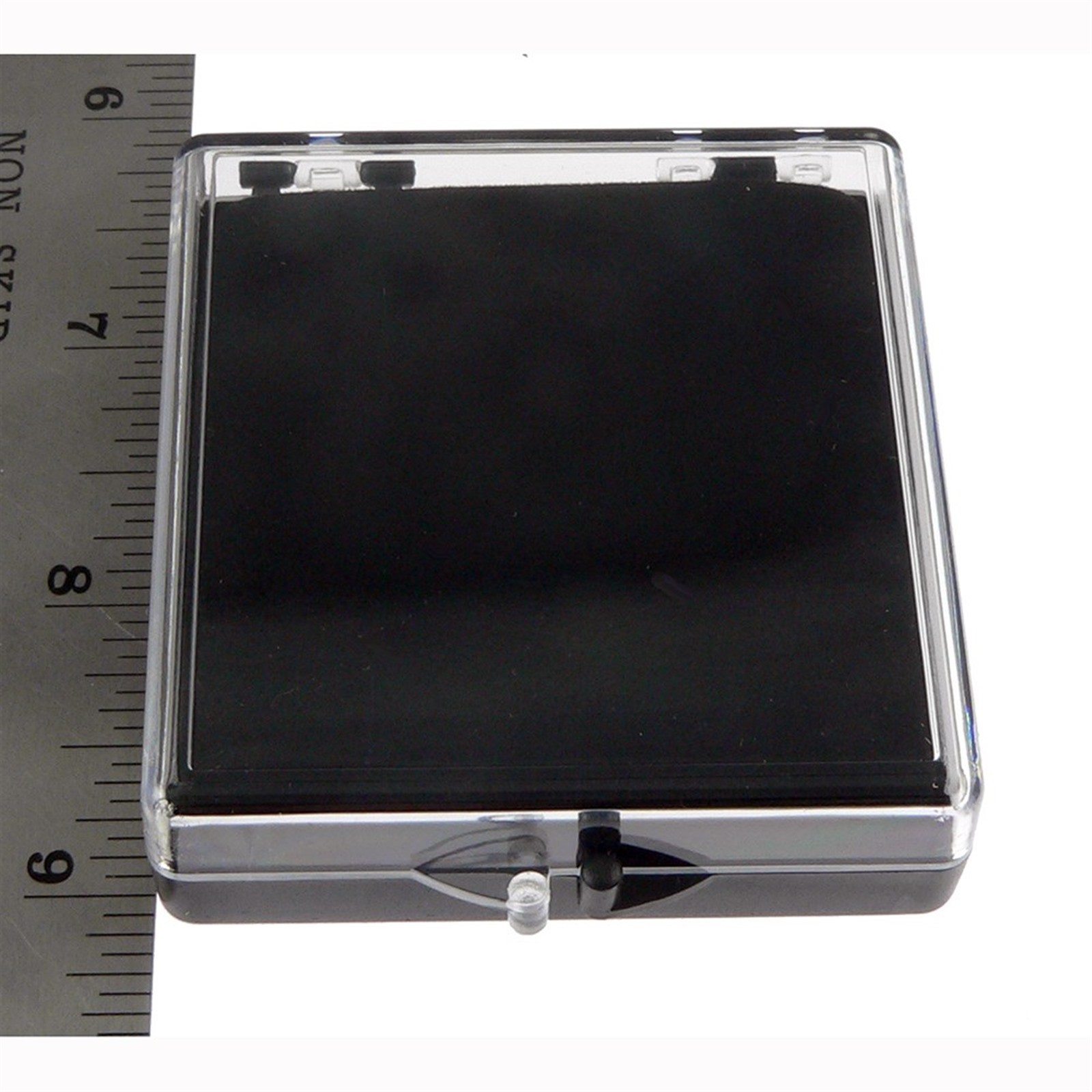 Blank Plastic Pin Presentation Display Case Acrylic Hinged Box 2 3/8 X 2 1/2