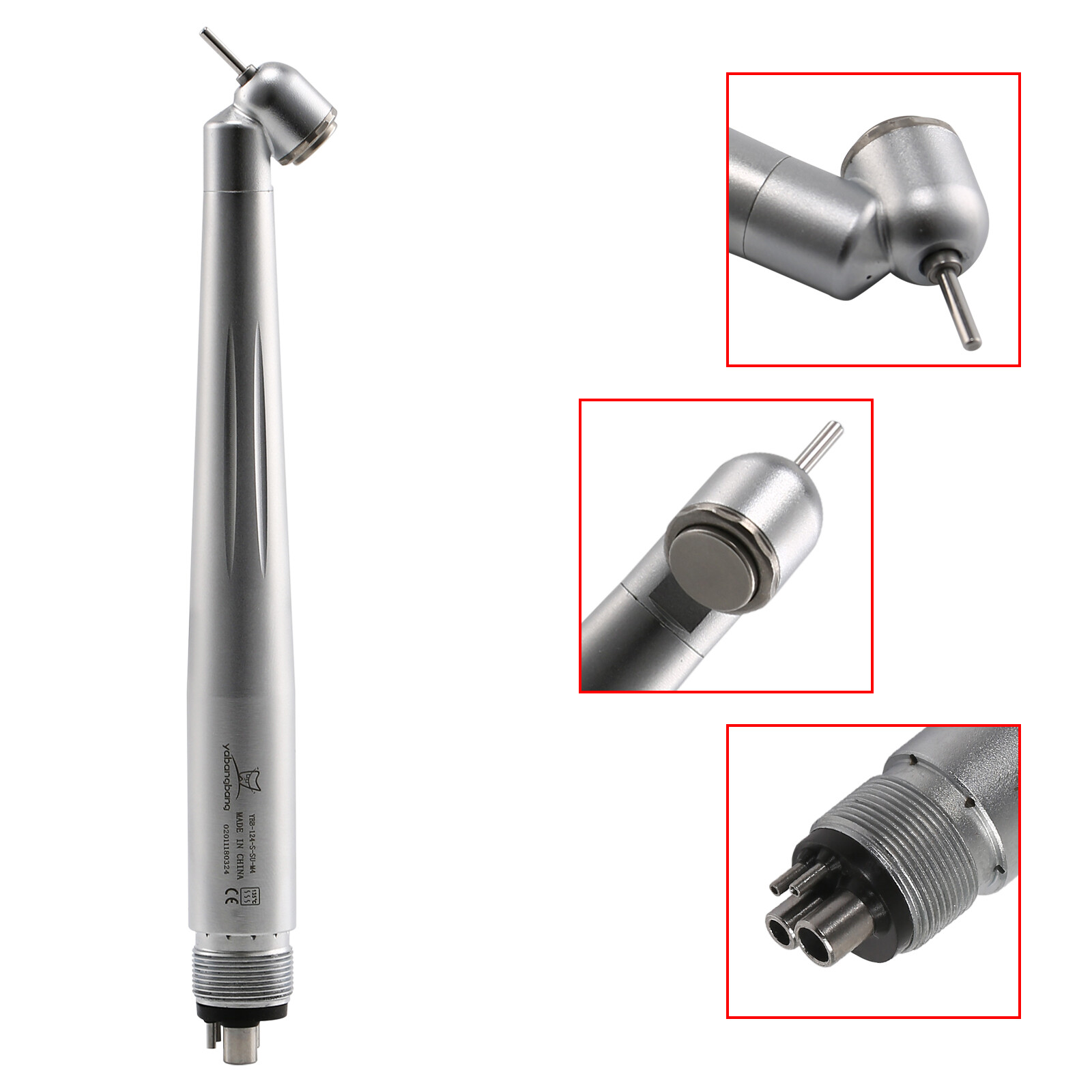 1-5pcs Dental 45 Degree Surgical High Speed Handpiece Push Button 4Hole WCA4