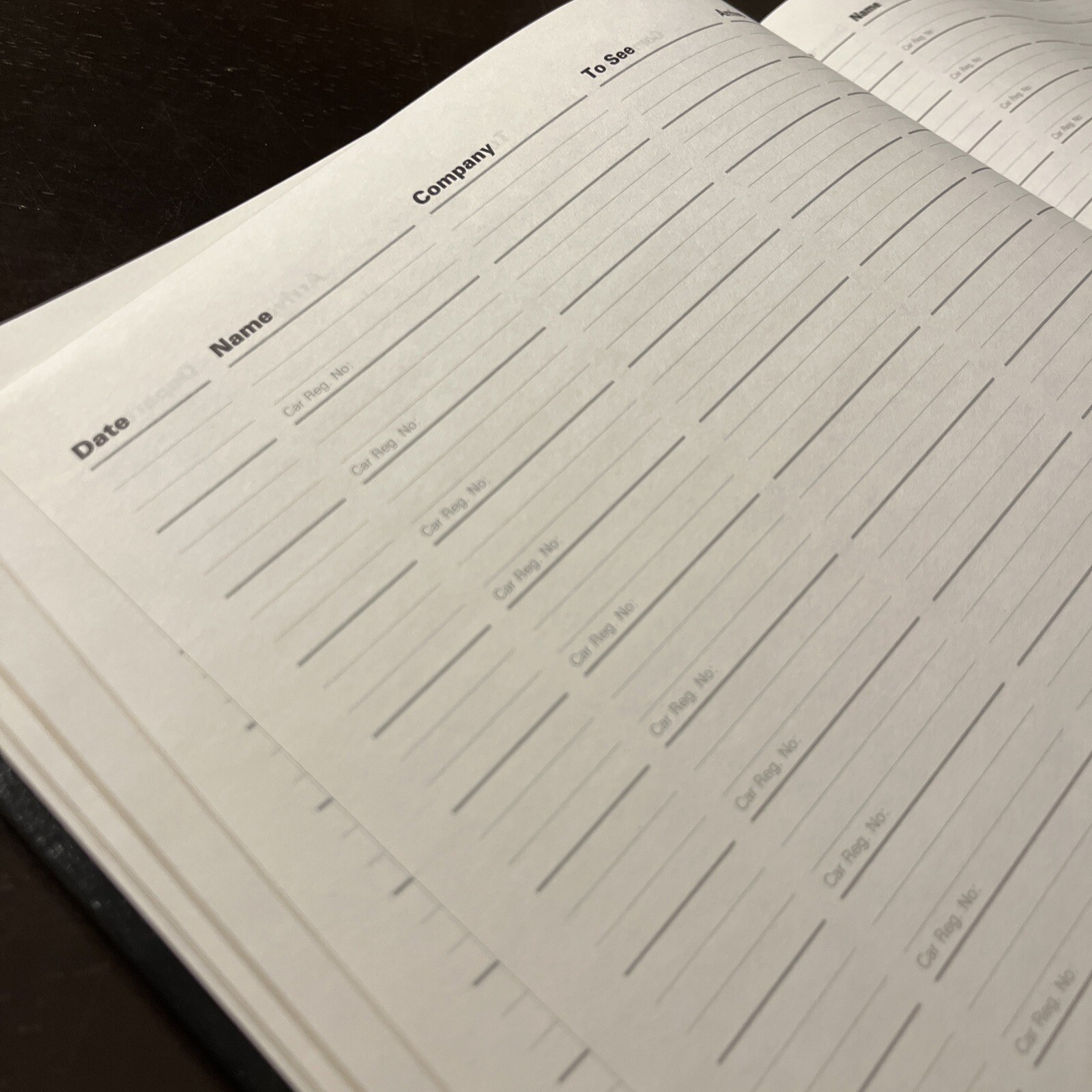Visitor Sign In Book Date, Name, Company, To See, Arrive, Depart Letts Of London