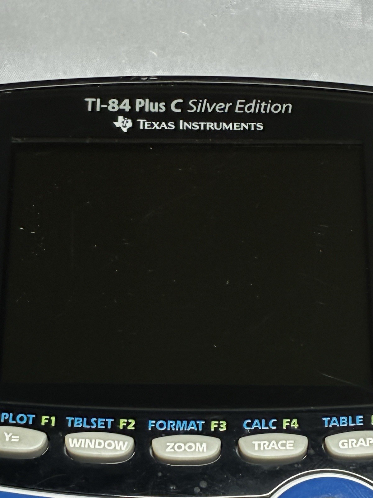 TI-84 Plus C Silver Edition Calculator Blue w/ Cover, Charging Cord + Free Ship