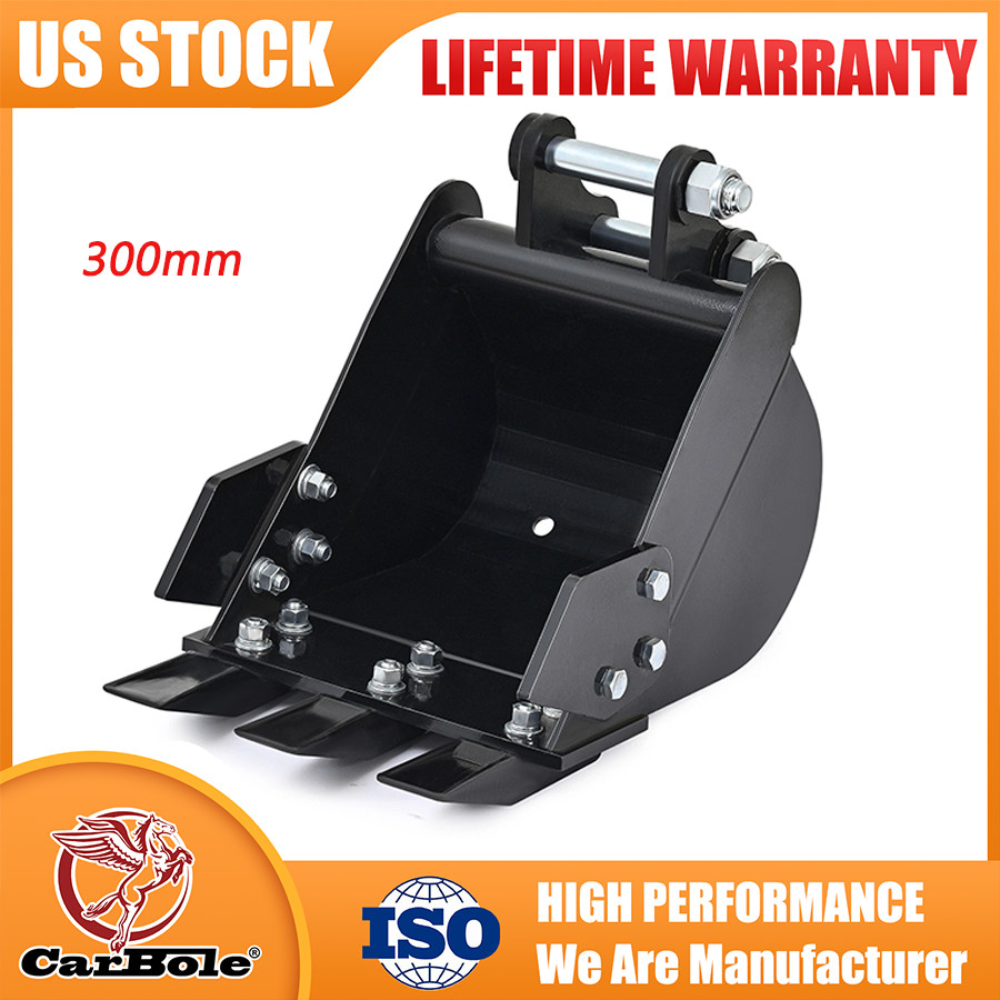 12inch/300mm Digging Bucket Attachment For Mini Excavator Trench Buckets w/Teeth