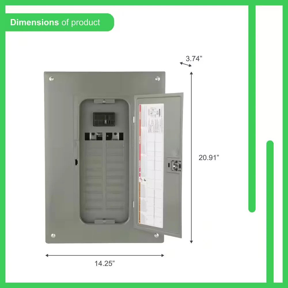 Square D 100 Amp 40 Circuit 20 Space Indoor Main Breaker Box Panel Load Center