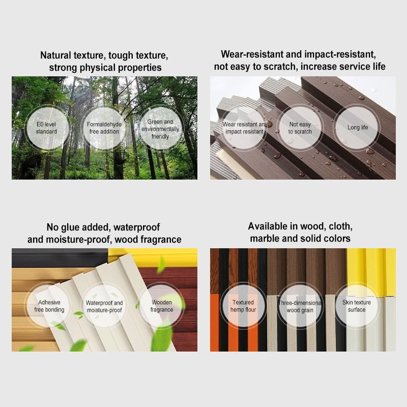 Hot Selling Wpc Wood Interior Decoration Fluted Wall Panels Decorative Slat Wall