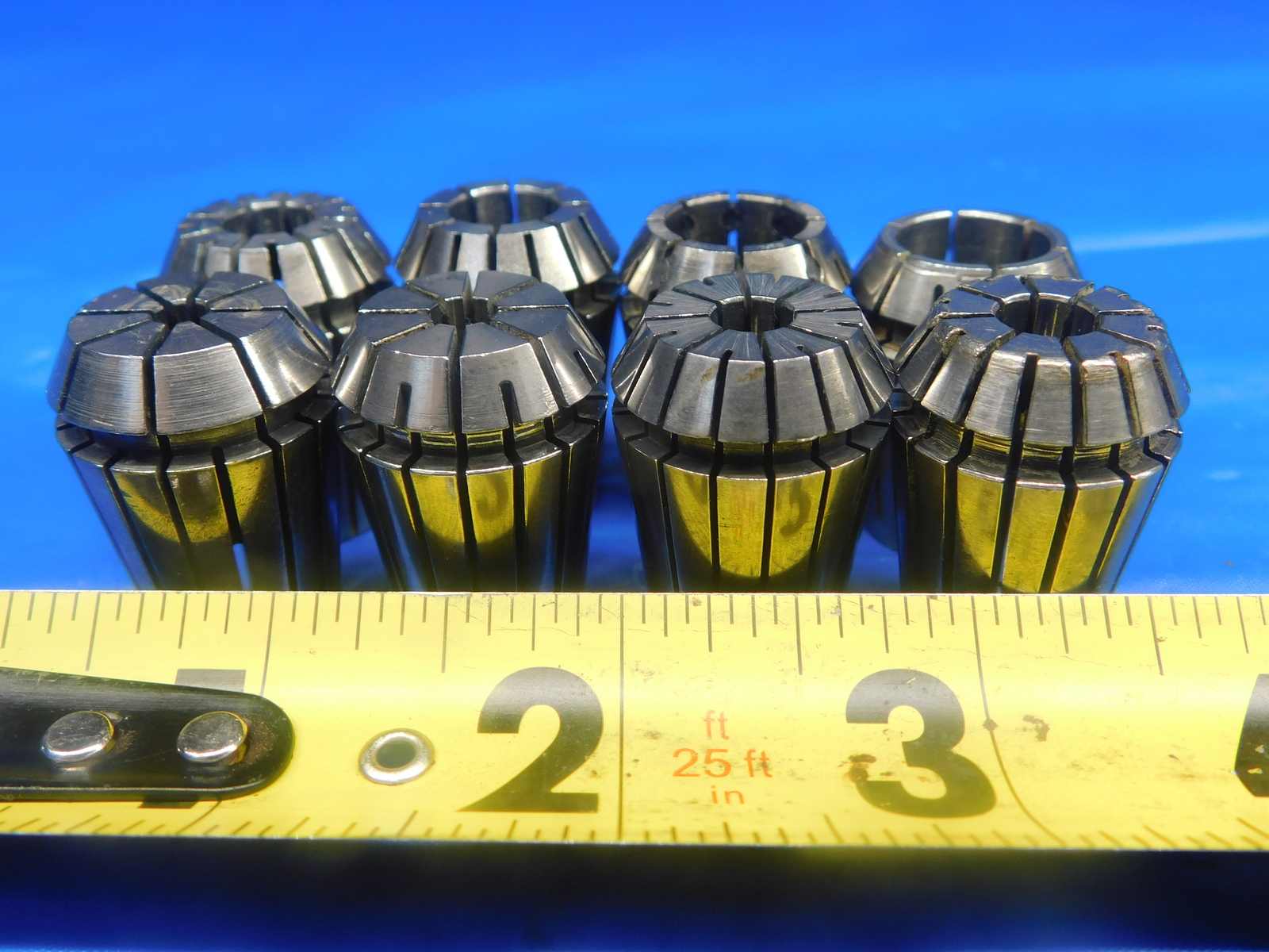 LOT OF 8pcs ER20 COLLETS SIZES 4mm 5mm 6mm 7mm 8mm TO 13mm NO DUPLICATES SET