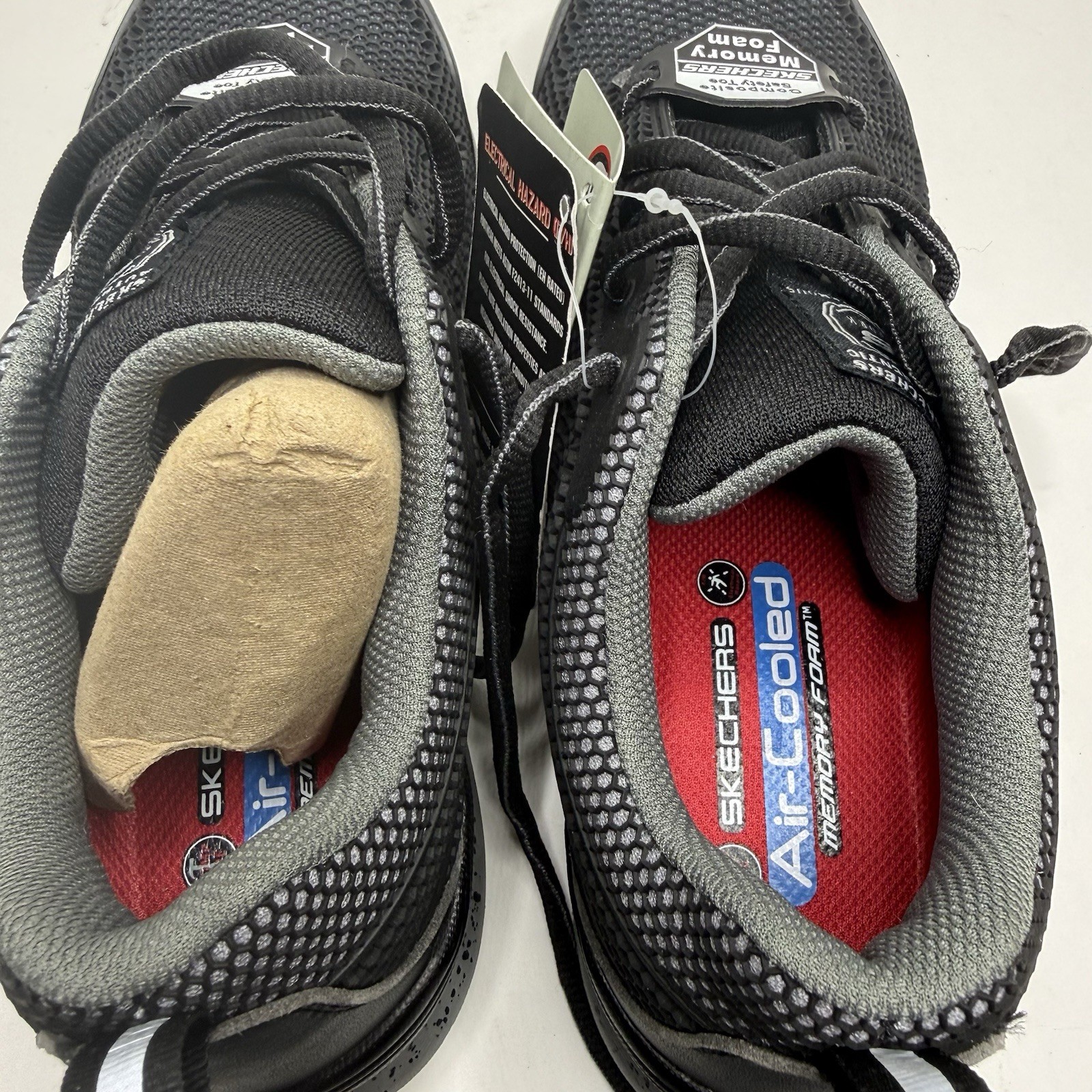 Skechers Work Bulklin Lyndale EH Comp Toe Shoes Women’s 8 Black Gray New