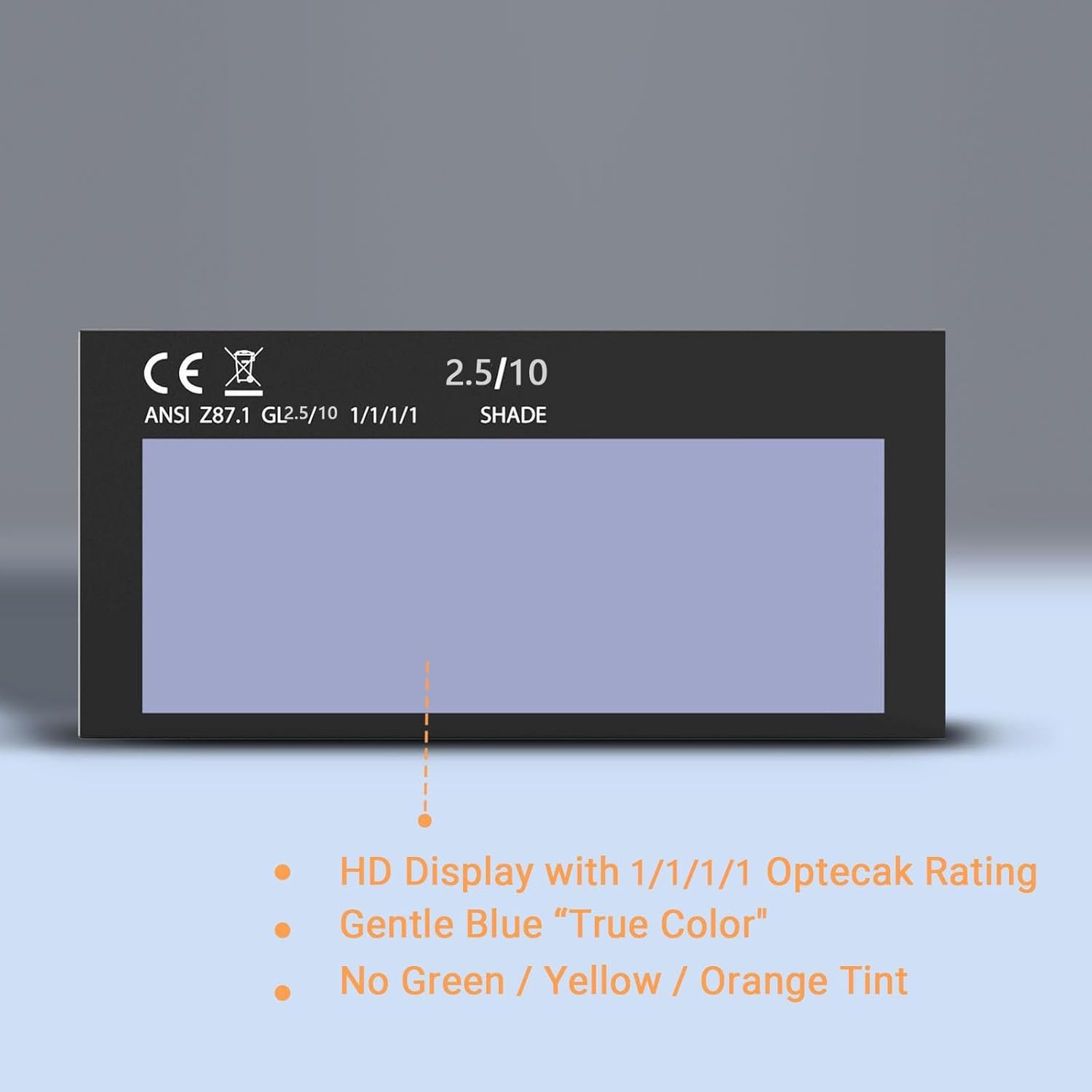 Auto Darkening Welding Lens 2×4.25 True Color Filter Fit Pipeliner Pancake Hood