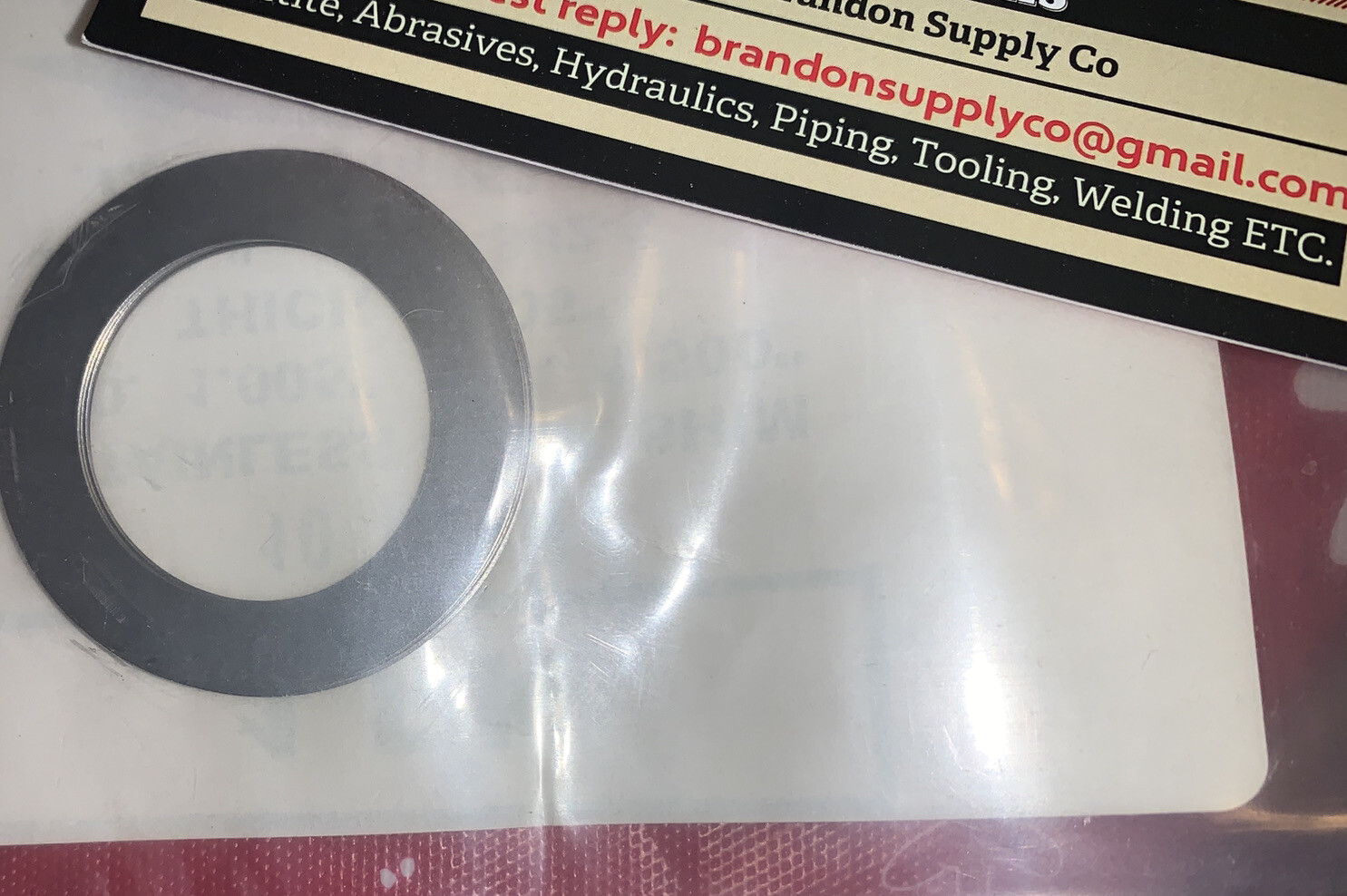 ONE (1) Stainless SS Round Shim I.D: 1.005″ O.D: 1.500″ You Choose Thickness