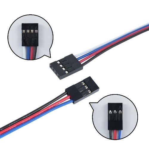 14pcs 3 Pin 5pcs 4 Pin Female to Female Multicolor Dupont Wire Breadboard