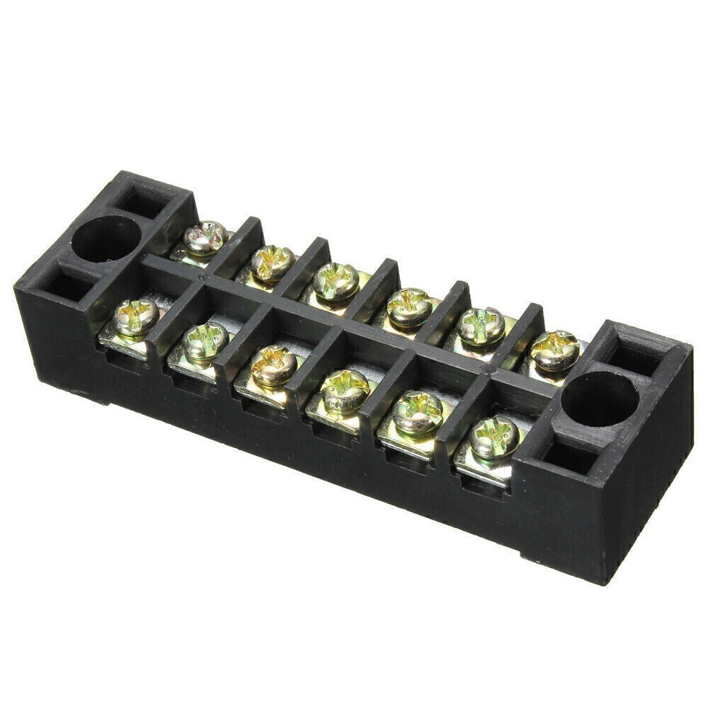 2pcs Dual Row 6-Position Screw Terminal Block Barrier Strip 600V 15A TB1506 US