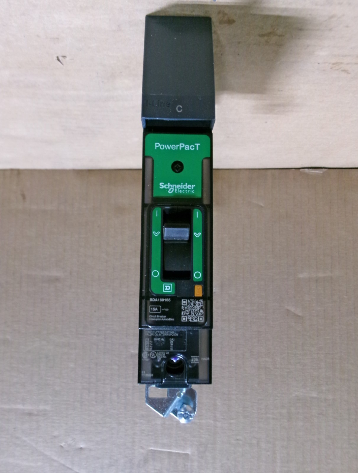 New No Box Square D BDA BDA160155 1 Pole 15 Amp 277V C PHASE Circuit Breaker