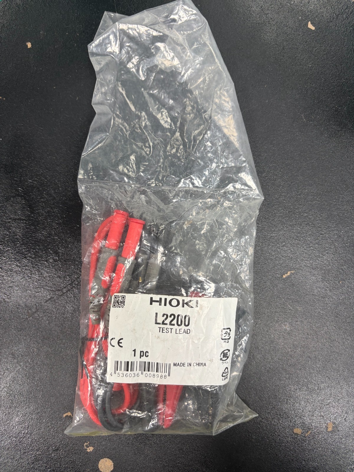 Hioki L2200 Test Lead Set 70cm CAT III 1000V With Probes & Alligator Clips