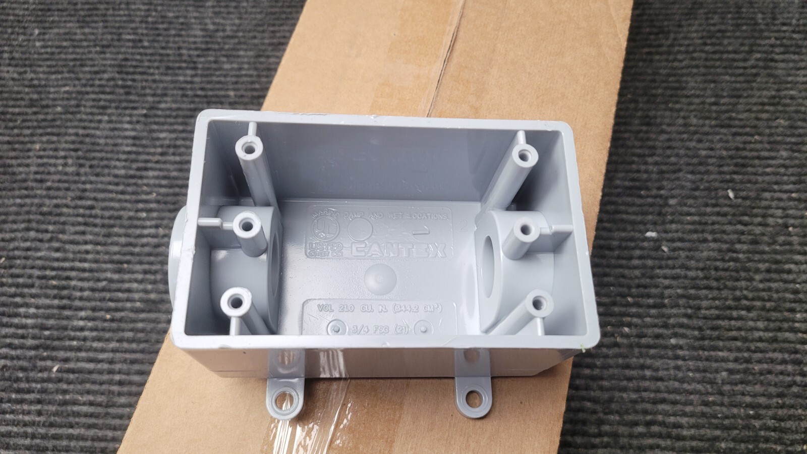 BOX of 12, CANTEX 5133464 3/4″ 1G PVC FSC BOX
