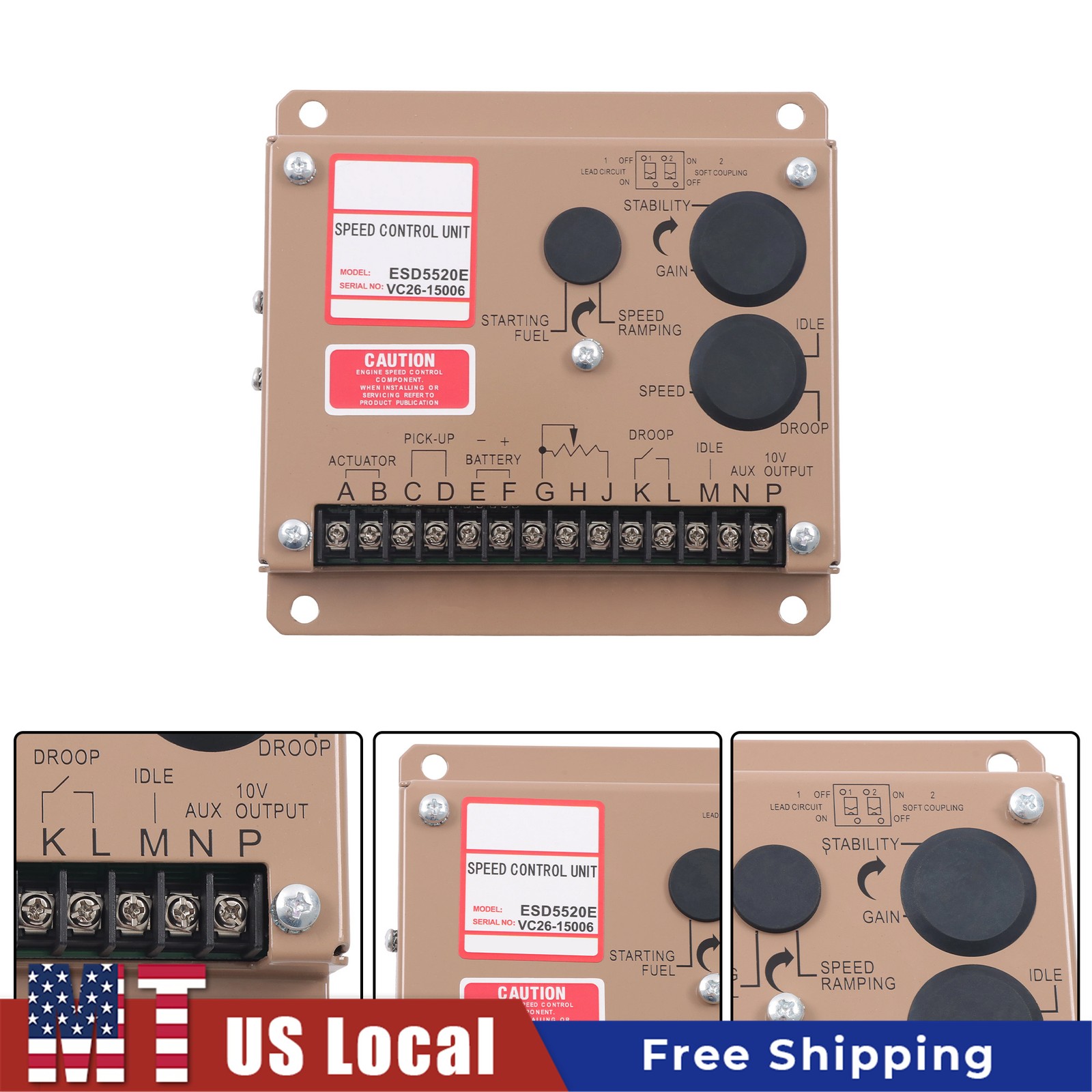 ESD5520E Engine Speed Governor Controller for Generator Set Control