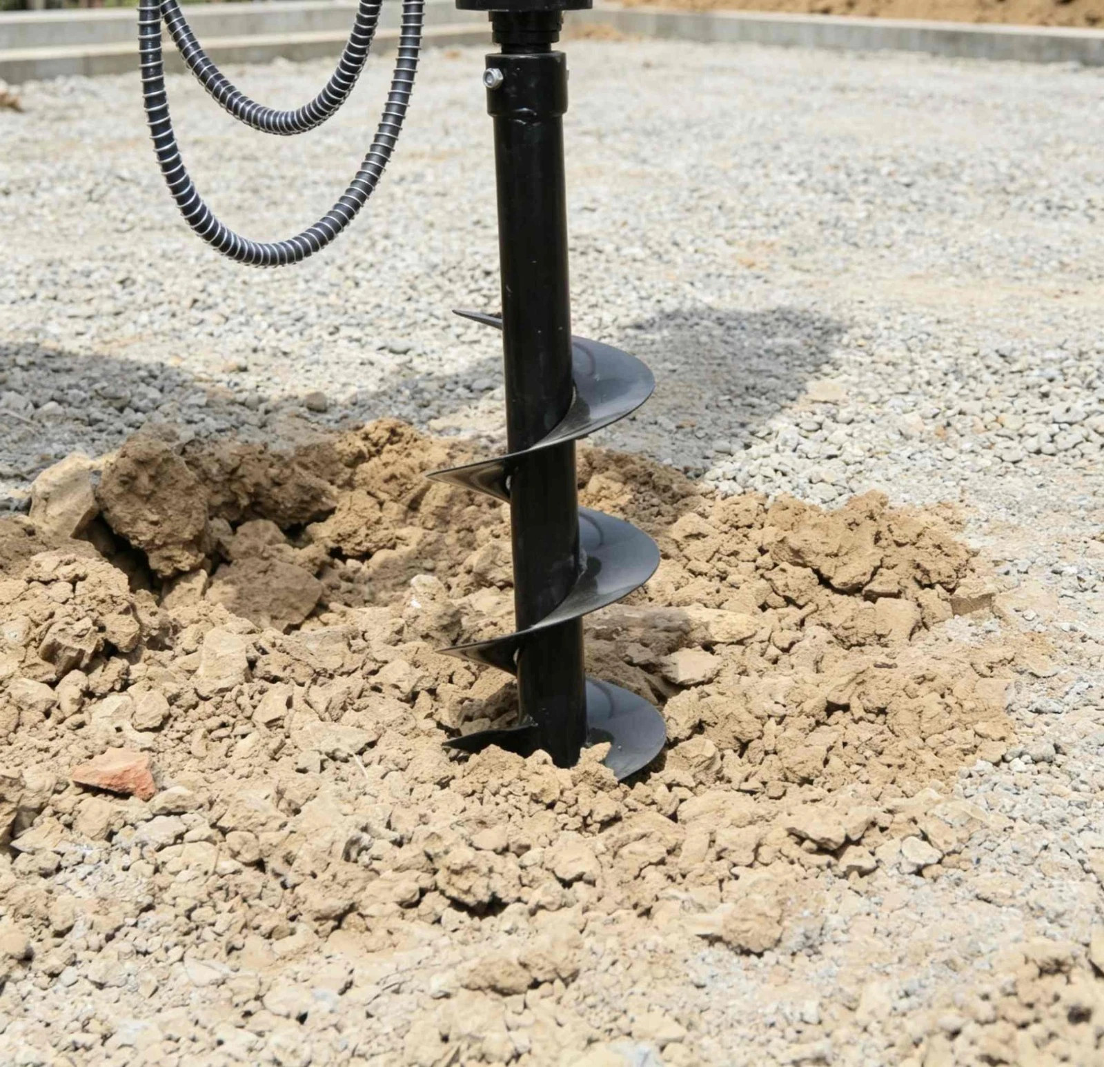 Mini Excavator Attachment Hydraulic 200mm Auger Drill with 30mm Pin FREE SHIP