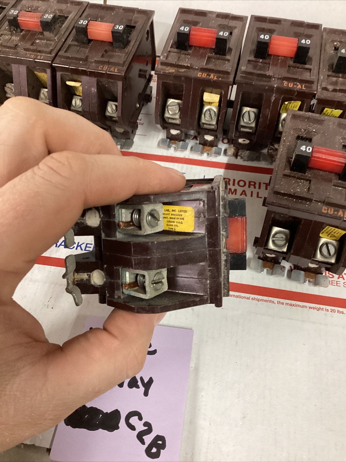WADSWORTH 2P TYPE A 20A 30A 40A 50A 2 POLE CIRCUIT BREAKER METAL FEET ED4U 2110