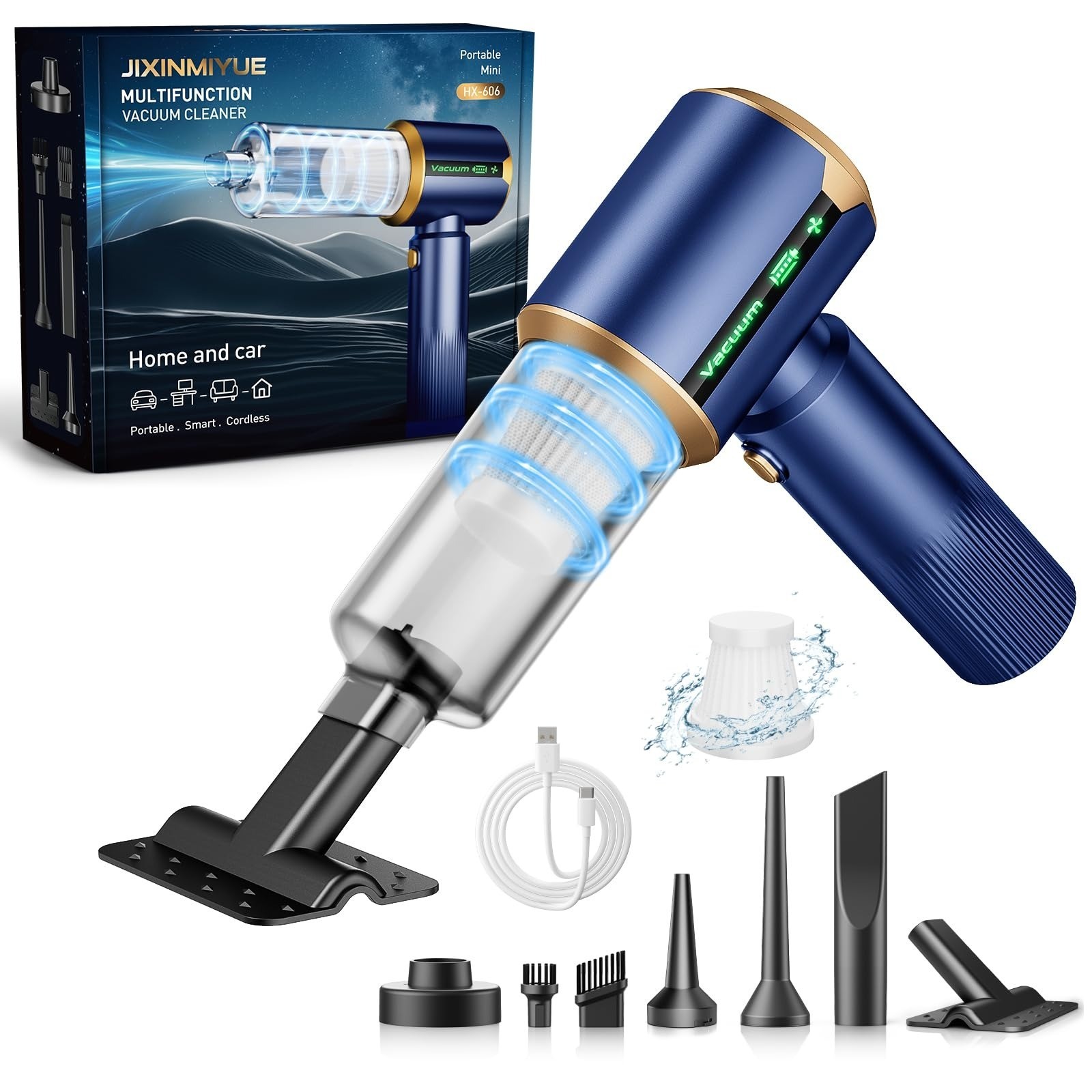 Cordless Handheld Vacuum Cleaner with HEPA Filter & 16000Pa Suction