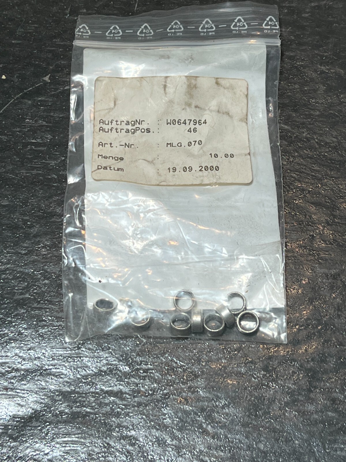 mlg.070 nos poor packaging bag of 10pcs