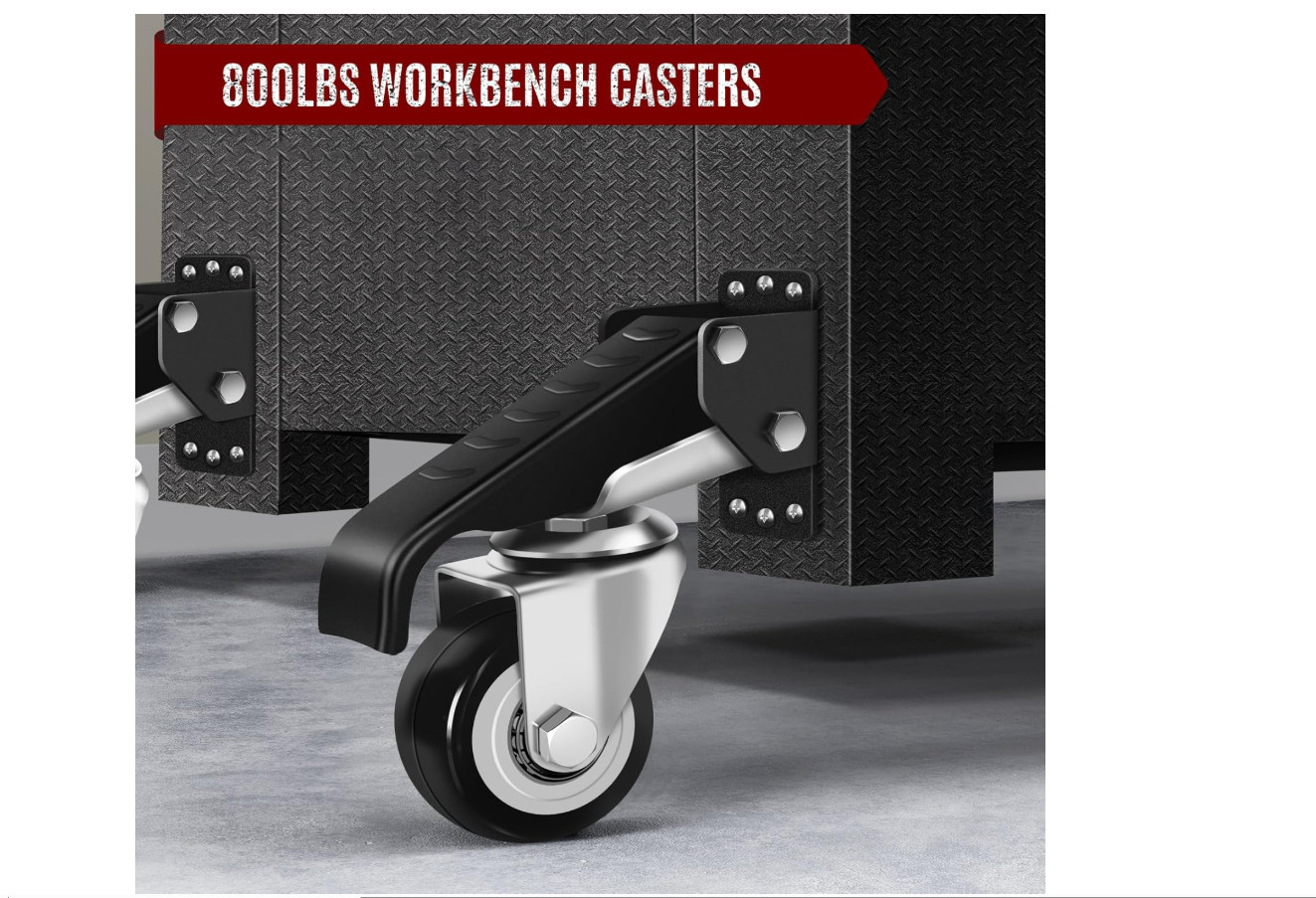 4 PACK Workbench Casters Kit 880Lbs Capacity EXTRA Heavy Duty Retractable Wheels